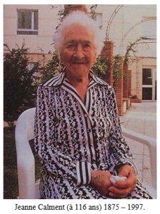 Jeanne Calment à 116 ans